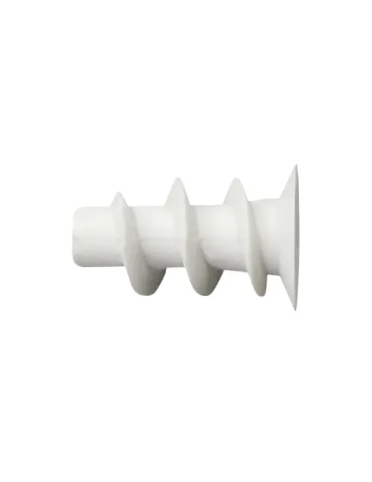 Taco pladur de plástico - 40 x 15 mm - Polietileno - Blanco