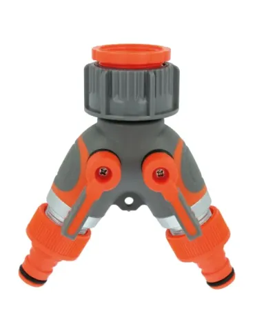 Conector válvula 2 vías R05 PLUS - 1'' - 3/4'' - ABS / goma - Naranja-Gris