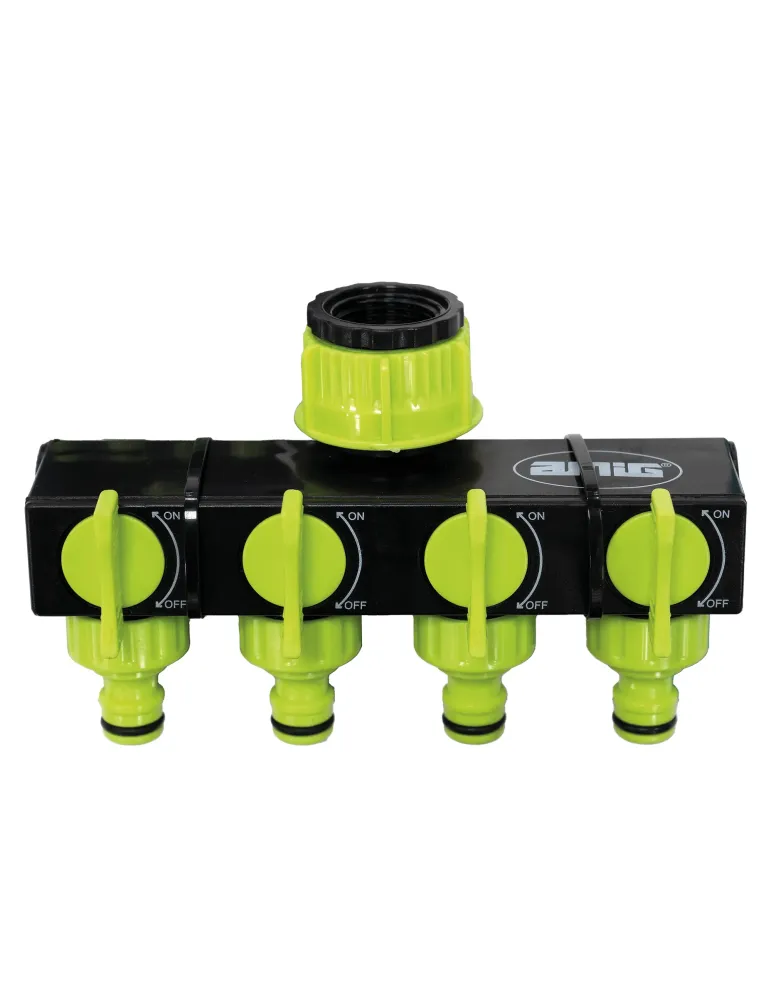 Conector válvula 4 vías R06 - 1'' - 3/4'' - ABS - Verde pistacho
