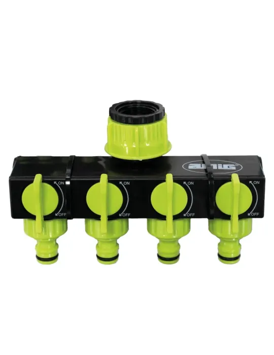 Conector válvula 4 vías R06 - 1'' - 3/4'' - ABS - Verde pistacho