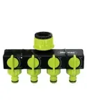 Conector válvula 4 vías R06 - 1'' - 3/4'' - ABS - Verde pistacho