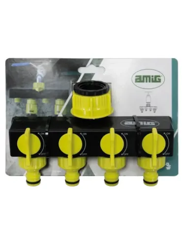 Conector válvula 4 vías R06 - 1'' - 3/4'' - ABS - Verde pistacho 2
