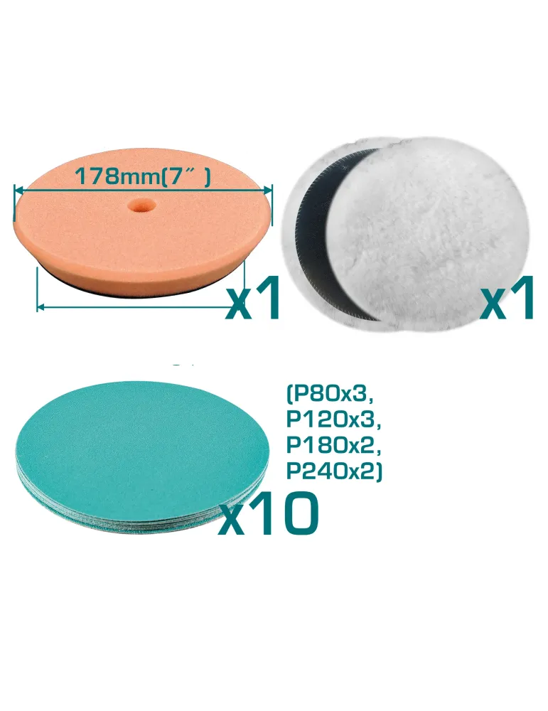 Conjunto bonete de pulido TAC15012