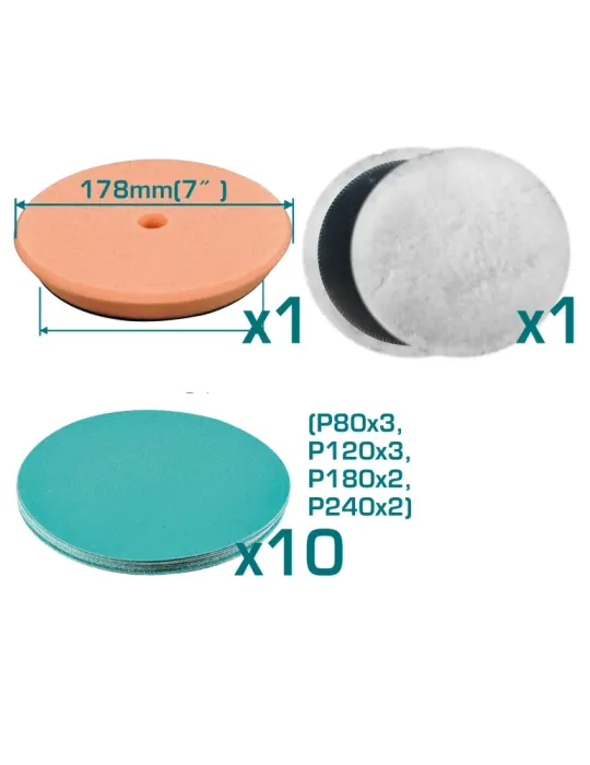 Conjunto bonete de pulido TAC15012