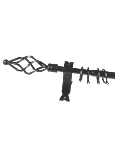 Conjunto pared 704 - Ø20 mm x 1,2/2 m - Acero - Negro 2