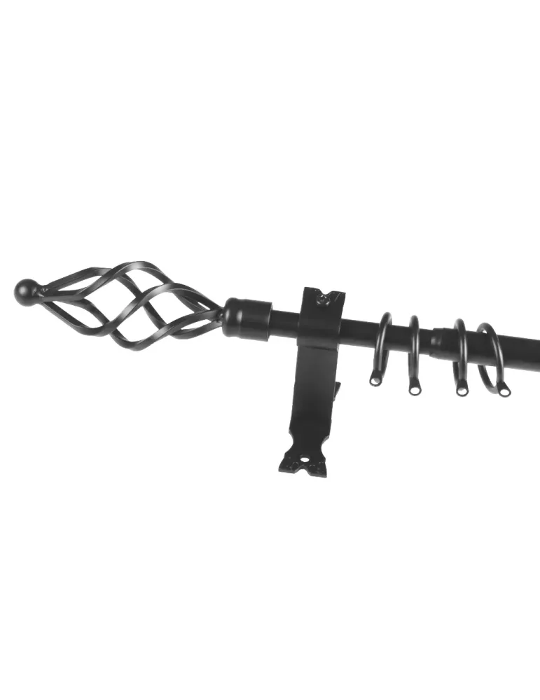 Conjunto pared 704 - Ø20 mm x 1,2/2 m - Acero - Negro