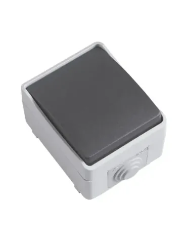 Conmutador cruce estanco IP54 3611 - 90 x 65 x 52 mm - Policarbonato - Gris