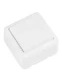 Conmutador de sobreponer 381 - 60 x 60 mm - Policarbonato - Blanco