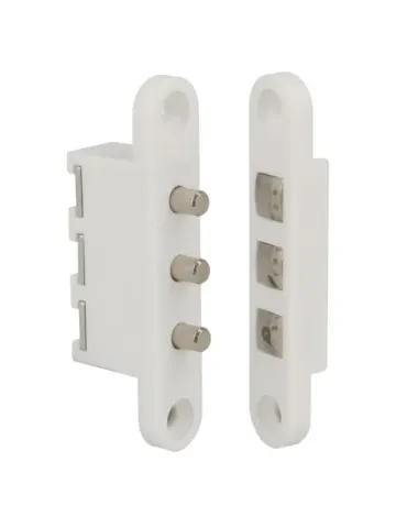 Contacto puerta 3P - 71 x 14 mm - Nylon - Blanco
