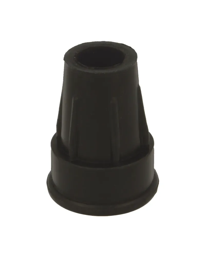 Contera muleta 657 - Ø18 mm - Goma - Negro