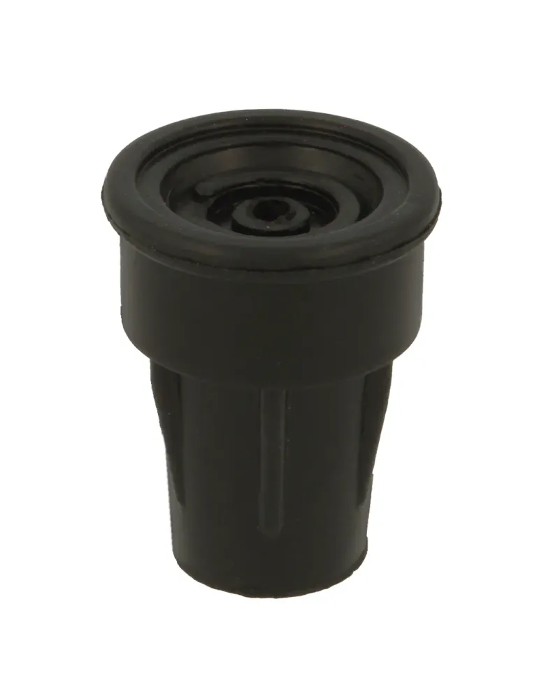 Contera muleta 657 - Ø18 mm - Goma - Negro