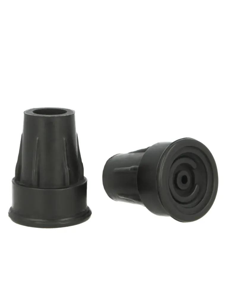 Contera muleta 657 - Ø18 mm - Goma - Negro