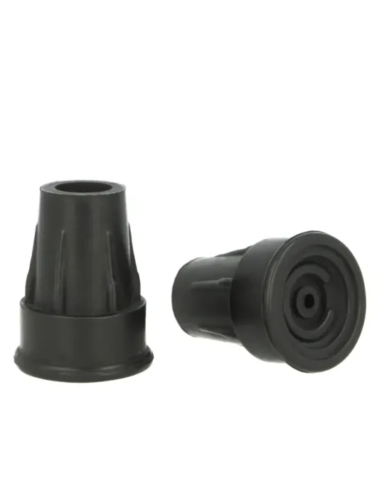 Contera muleta 657 - Ø18 mm - Goma - Negro