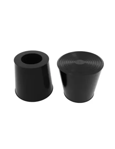 Contera retenedor pie 10 - 21 x 20 x 16 mm - Goma - Negro