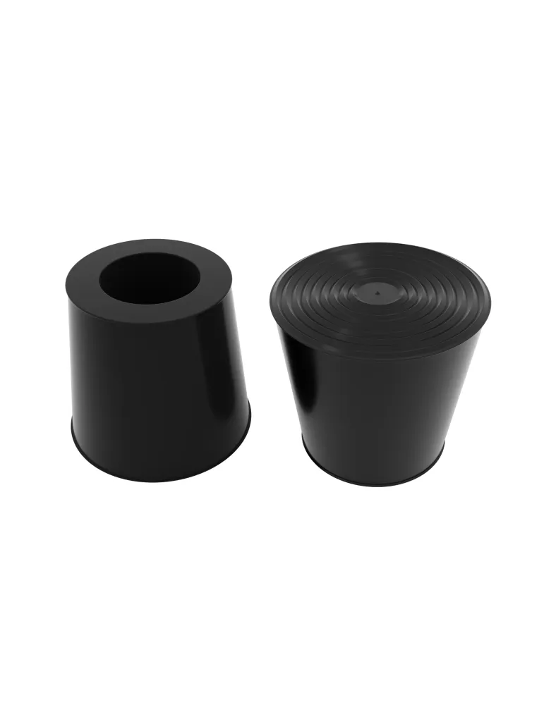 Contera retenedor pie 11 - 27 x 26 x 21 mm - Goma - Negro