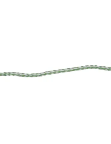 Cordón de plástico trenzado 20120 - Ø4 mm - Polietileno-propileno - Blanco/Verde 2