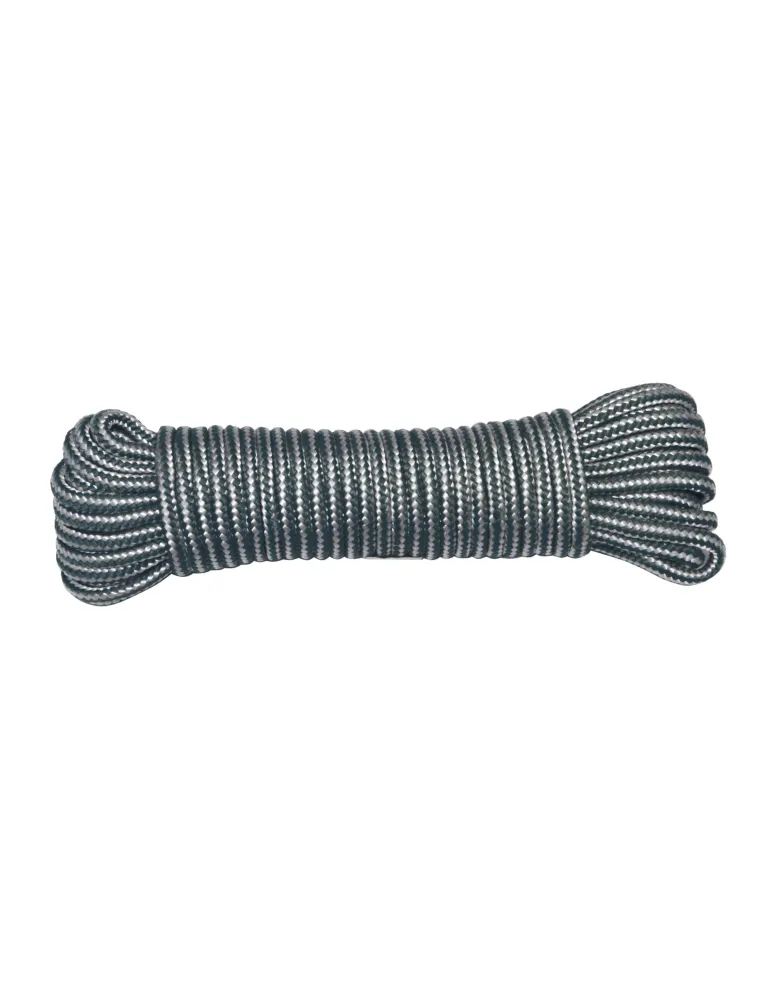 Cordón de polipropileno trenzado 20130 - Ø4 mm - Polipropileno - Blanco/Verde