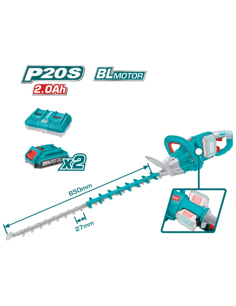 Cortasetos Brushless a batería THTLI400282 - 40 V