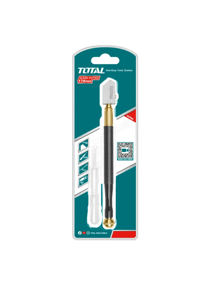 Cortavidrio PROFESIONAL THT561781 - 178 mm - Acero