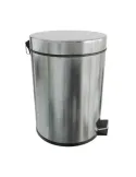 Cubo de acero inoxidable con pedal LINEA - Ø168 x 255 mm - Acero inoxidable - Brillo