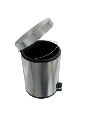 Cubo de acero inoxidable con pedal LINEA - Ø168 x 255 mm - Acero inoxidable - Brillo 2