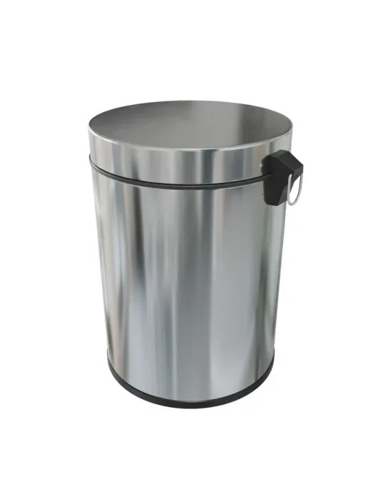 Cubo de acero inoxidable con pedal LINEA - Ø168 x 255 mm - Acero inoxidable - Brillo