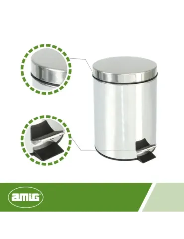 Cubo de acero inoxidable con pedal Mod. BAKO