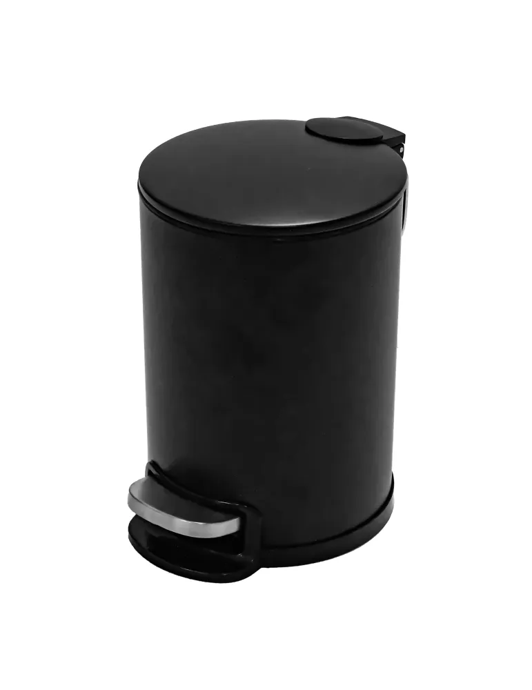 Cubo de pedal TACTO - Ø168 x 255 mm - Acero - Negro