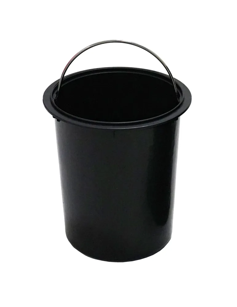Cubo de pedal TACTO - Ø168 x 255 mm - Acero - Negro
