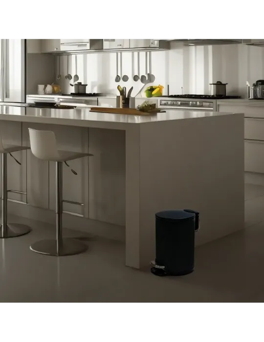 Cubo de pedal TACTO - Ø168 x 255 mm - Acero - Negro
