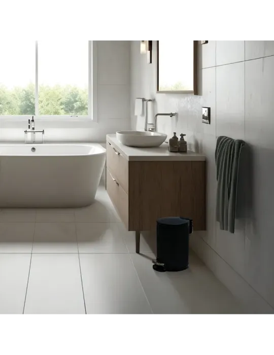 Cubo de pedal TACTO - Ø168 x 255 mm - Acero - Negro