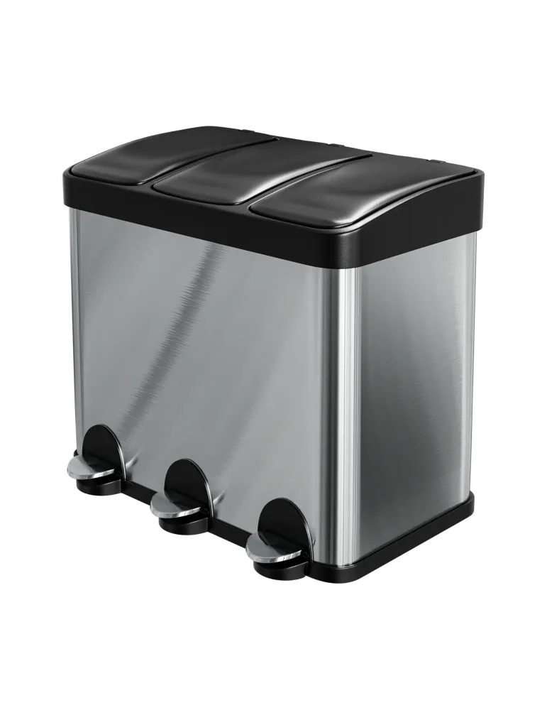 Cubo de reciclaje triple con pedal Mod. RECIK3