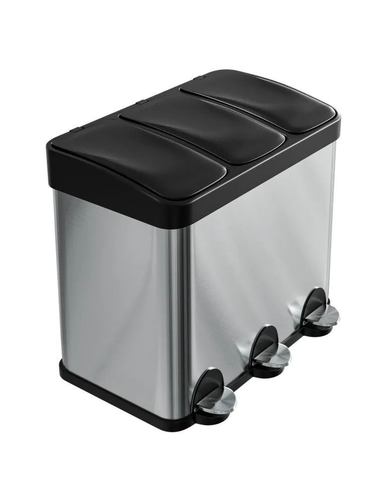 Cubo de reciclaje triple con pedal Mod. RECIK3