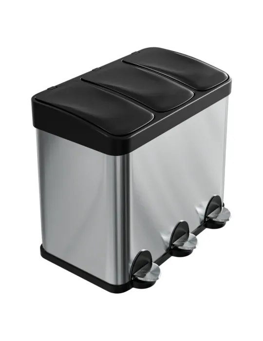 Cubo de reciclaje triple con pedal Mod. RECIK3