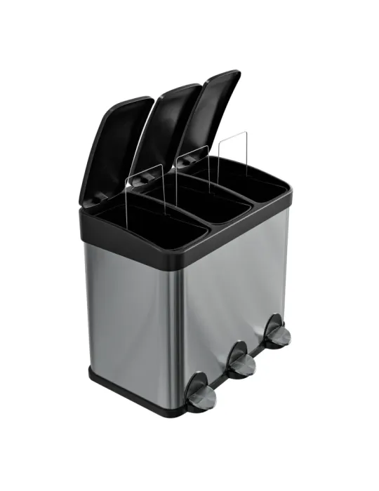 Cubo de reciclaje triple con pedal Mod. RECIK3
