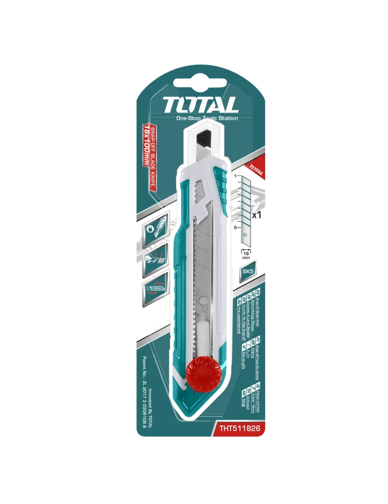 Cutter THT511826 - 18 x 100 mm - Guía plástico