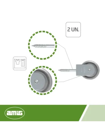 Polea metálica 303 - Ø39 mm - Acero - Zincado 2