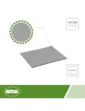 Deslizador 79 - 80 x 95 mm - Teflón - Gris