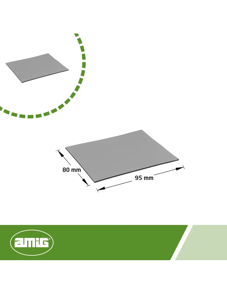 Deslizador 79 - 80 x 95 mm - Teflón - Gris