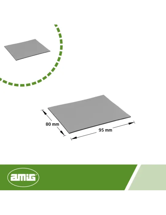 Deslizador 79 - 80 x 95 mm - Teflón - Gris
