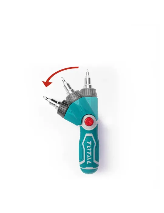 Destornillador carraca articulable con 12 puntas TACSD30136 - Cromo vanadio (Cr-V)