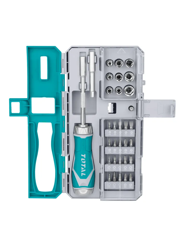 Destornillador con juego de puntas y vasos TACSD30336 - 33 Piezas