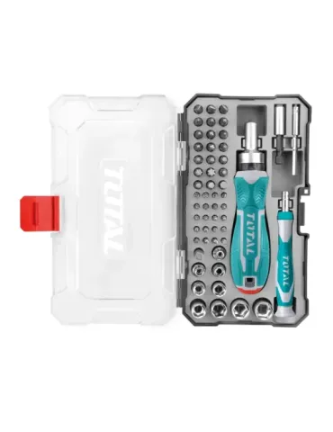Destornillador con juego de puntas y vasos TACSD30556 - 55 Piezas
