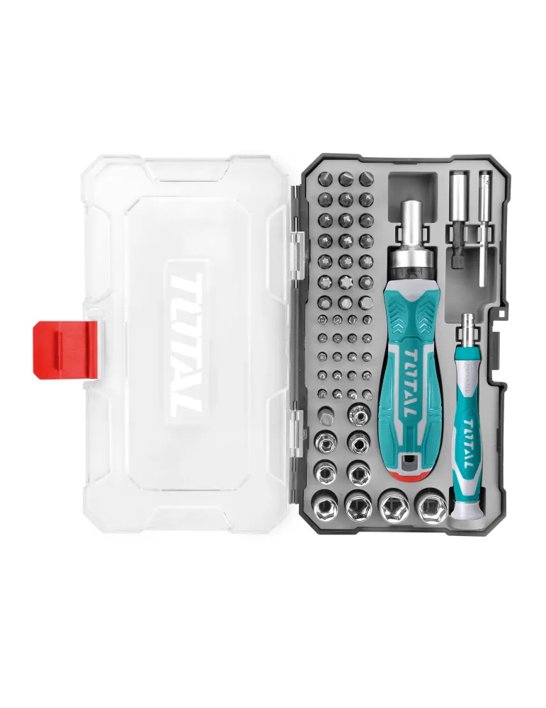 Destornillador con juego de puntas y vasos TACSD30556 - 55 Piezas