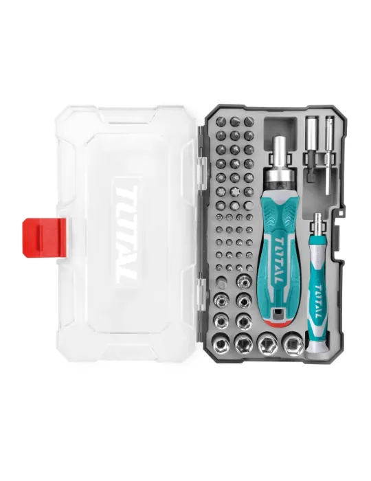 Destornillador con juego de puntas y vasos TACSD30556 - 55 Piezas
