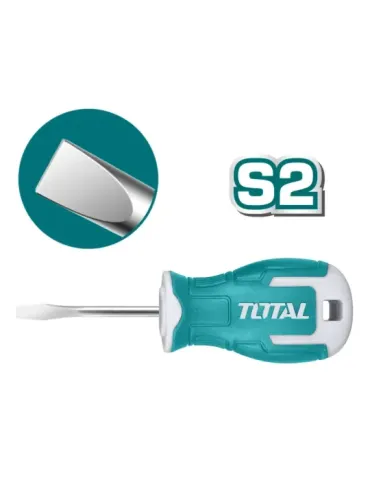 Destornillador corto punta plana THT266038 - SL6,5 x 38 mm - Acero 2