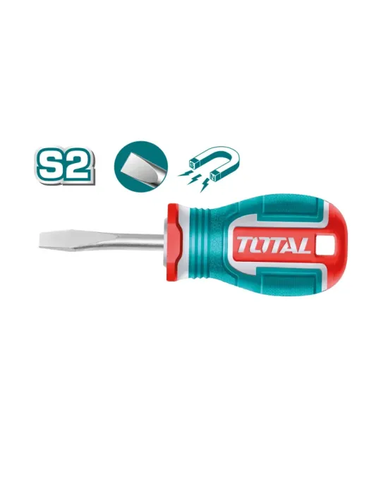 Destornillador corto punta plana TSDSL6038 - SL6 x 38 mm