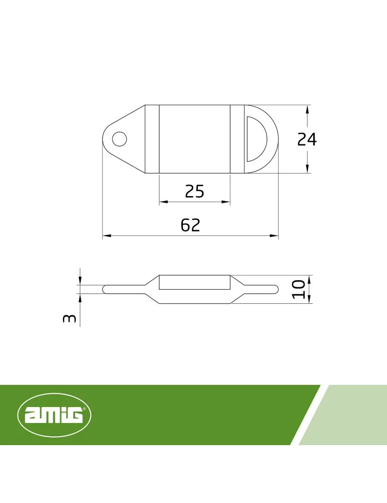 Dispensador llavero porta-etiquetas 10 - 62 x 24 mm