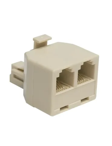 Distribuidor telefónico doble 3001 - Policarbonato - Blanco marfil