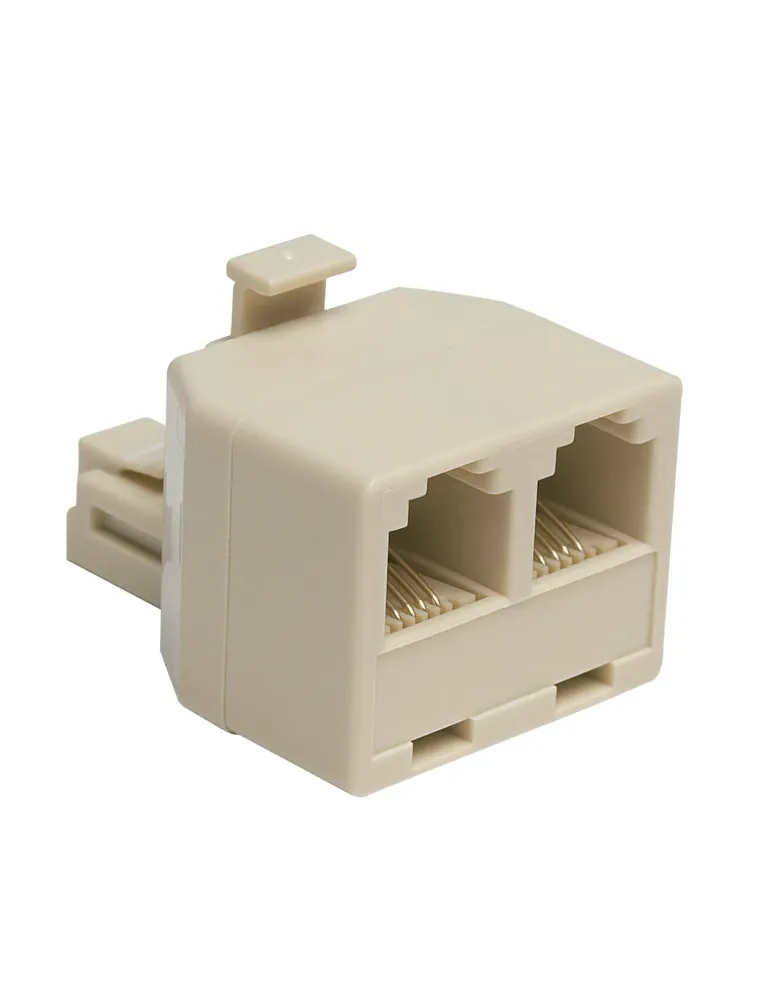 Distribuidor telefónico doble 3001 - Policarbonato - Blanco marfil